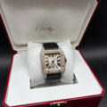 Cartier Santos Large Silver Roman Dial Diamond Two-Tone - Ref. W2SA0006