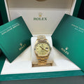 Rolex Day-Date 36mm 18k Solid Gold Factory Lemon Diamond Dial 18038