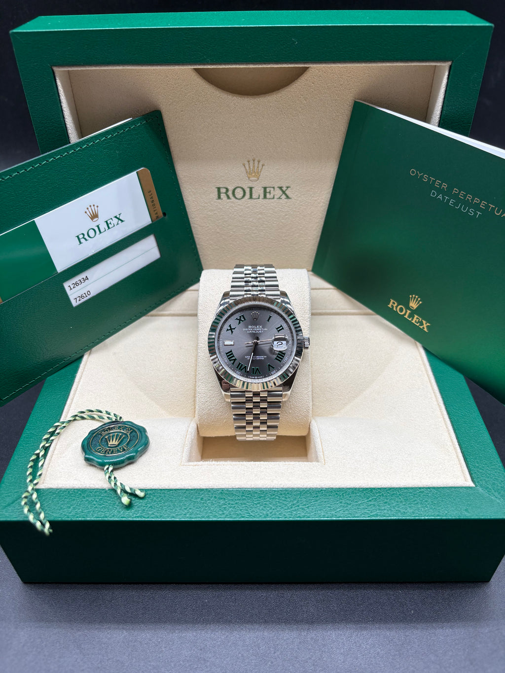 Rolex Datejust 41mm Wimbledon Dial Full Set at Adonia Jewellers