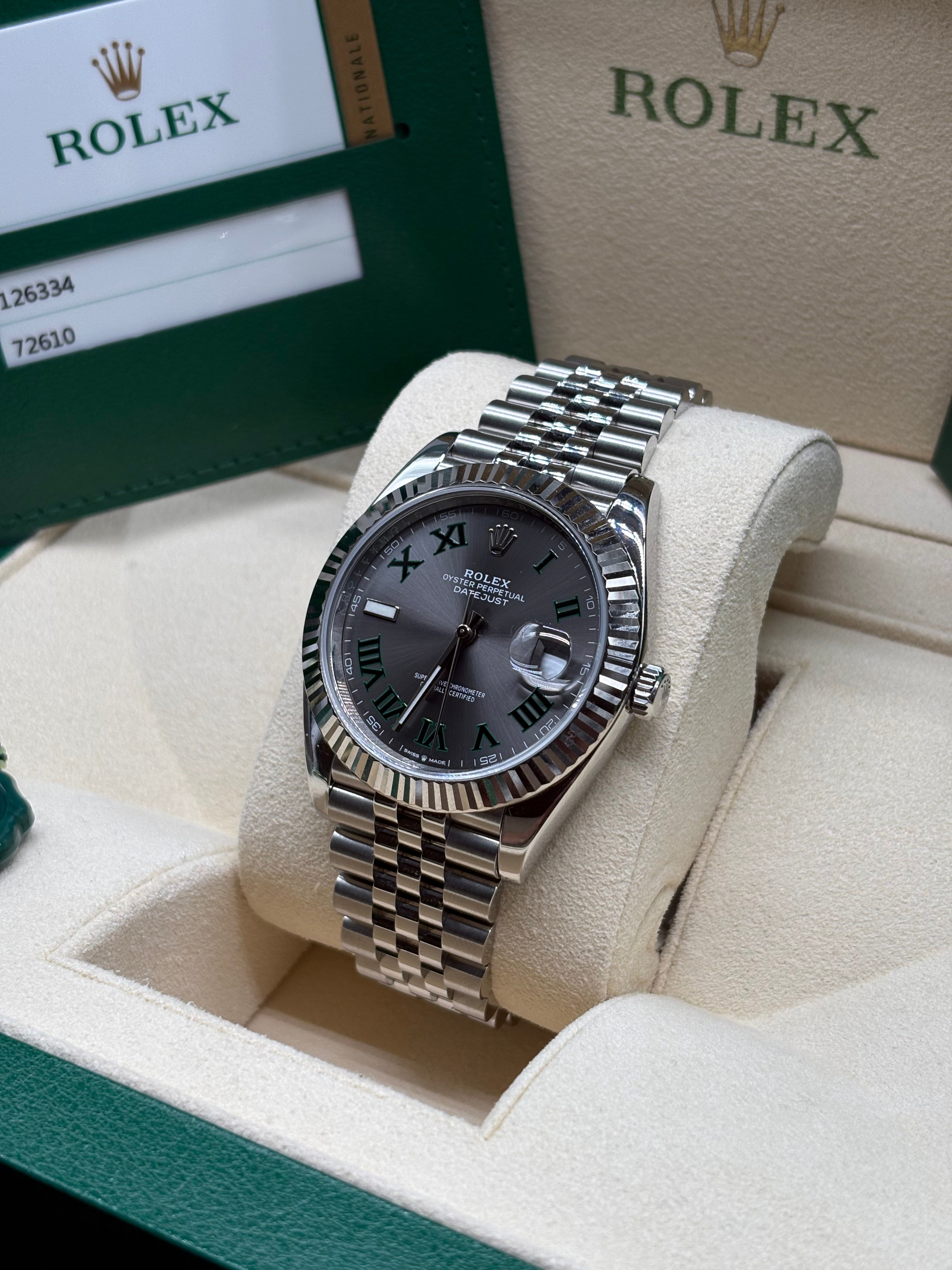 Rolex Datejust 41mm Wimbledon Dial Full Set at Adonia Jewellers