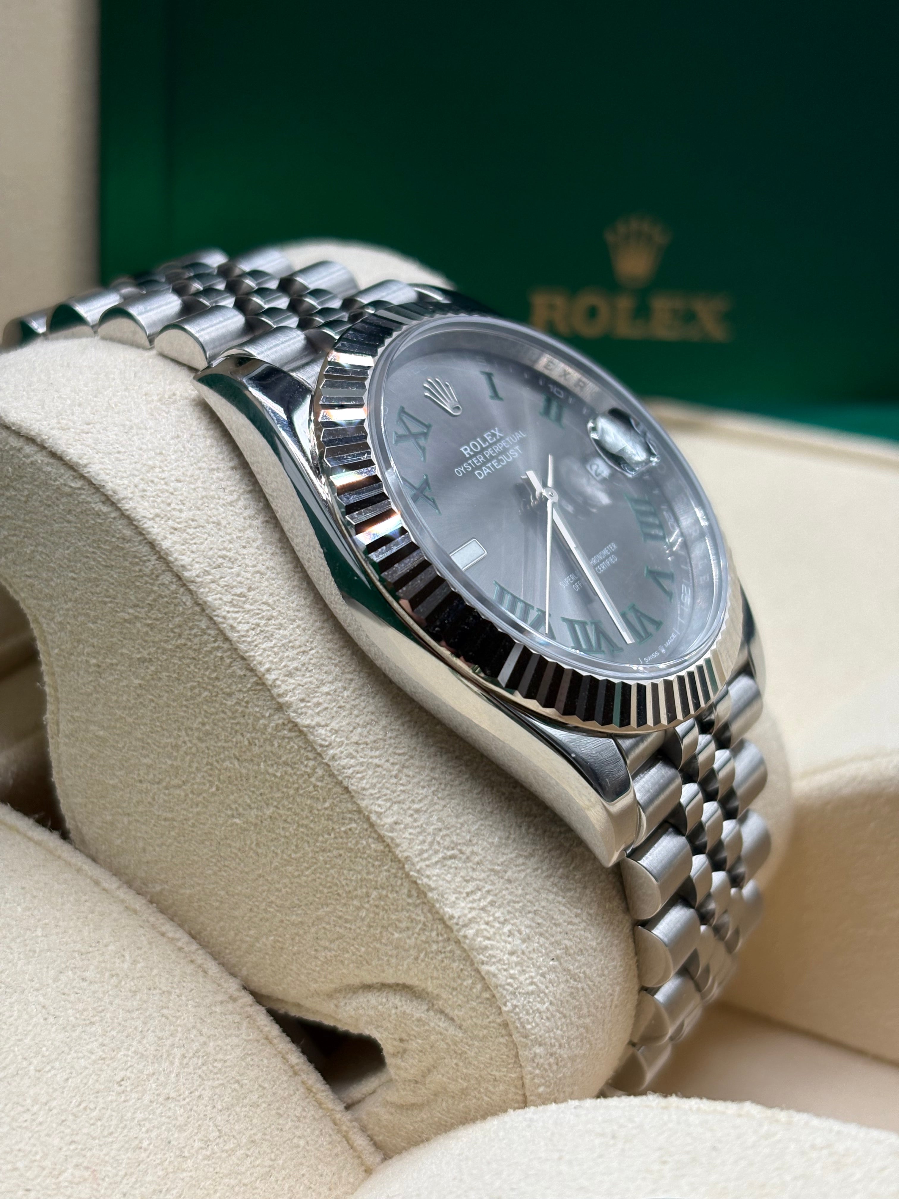 Rolex Datejust 41mm Wimbledon Dial Full Set at Adonia Jewellers