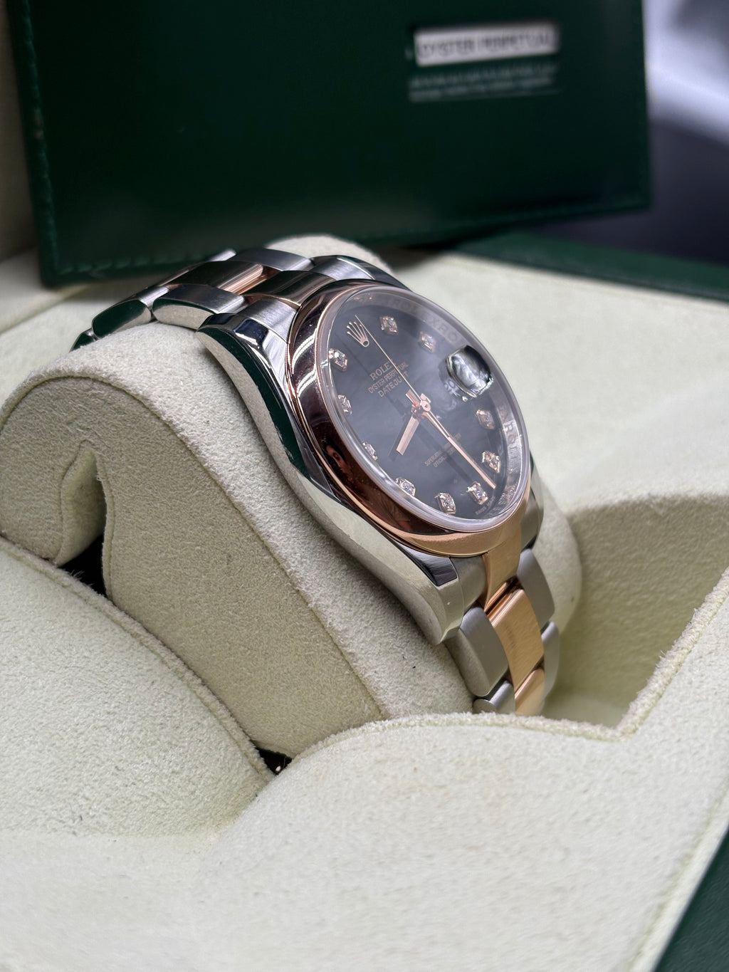 Rolex Datejust 36mm Black Diamond Dial Full Set