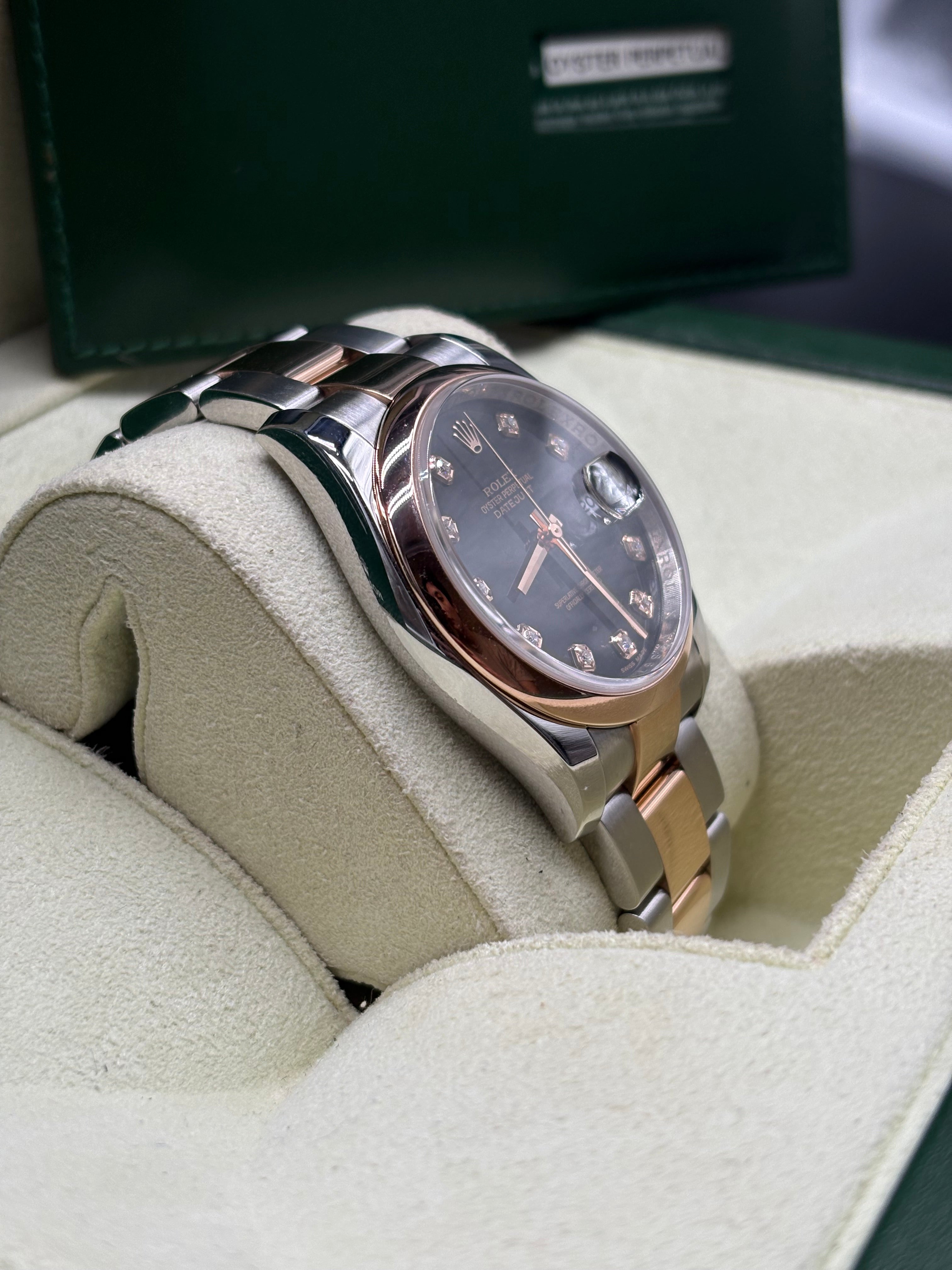Rolex Datejust 36mm Black Diamond Dial Full Set
