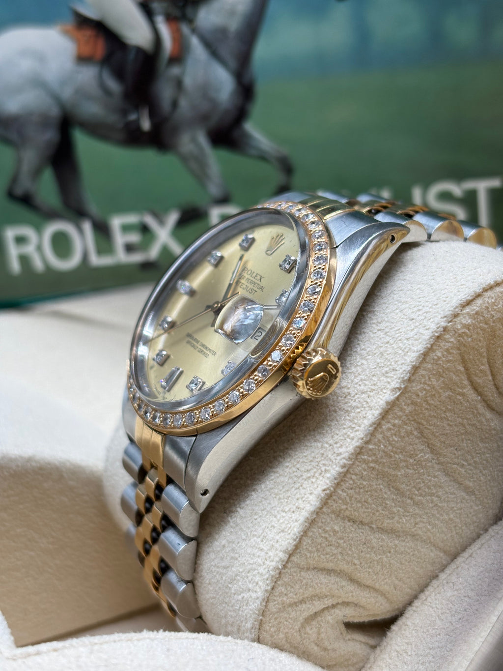 Rolex Datejust 36 Two-Tone Champagne Diamond Dial Diamond Bezel Jubilee