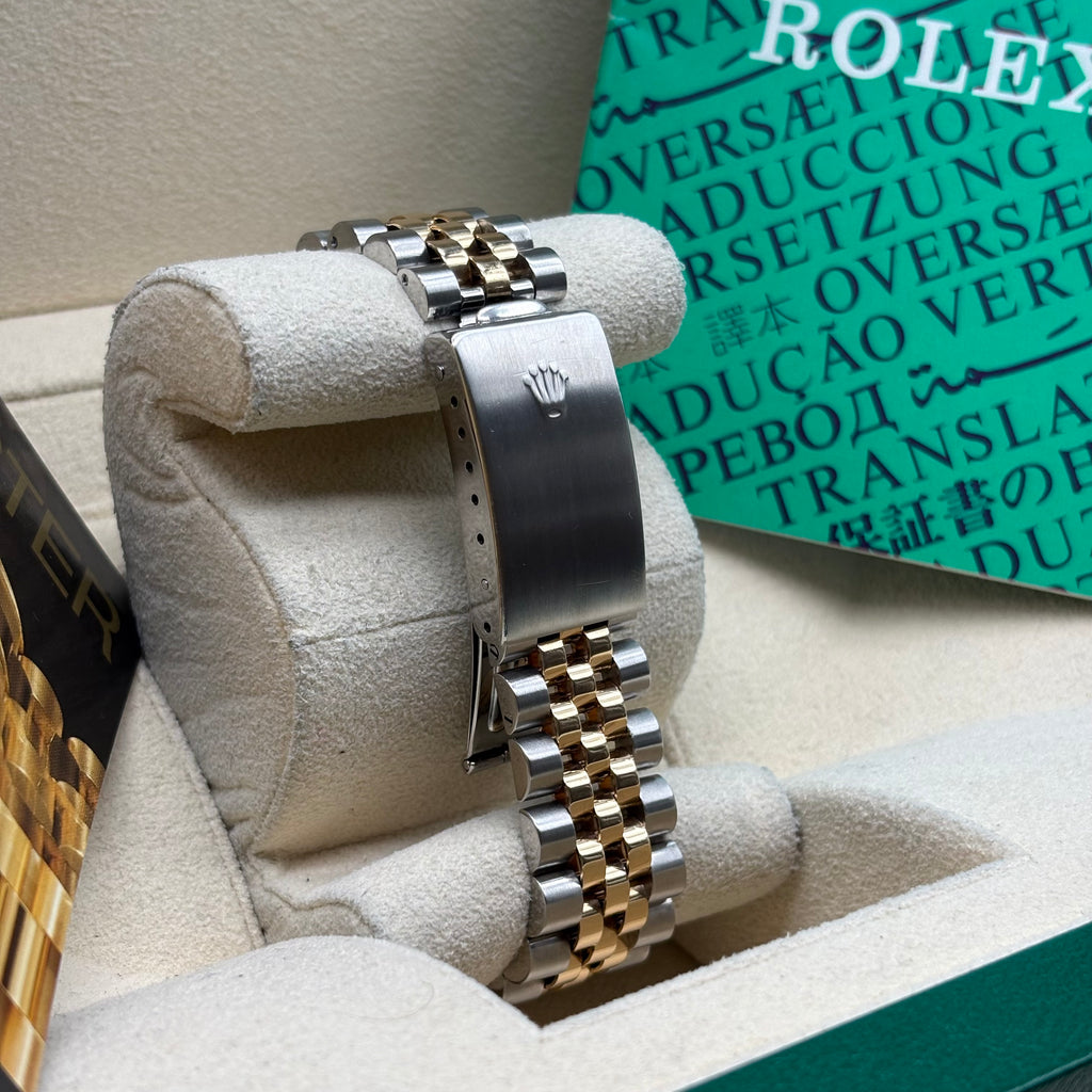Rolex Datejust 36mm Two Tone Black Dial 16233