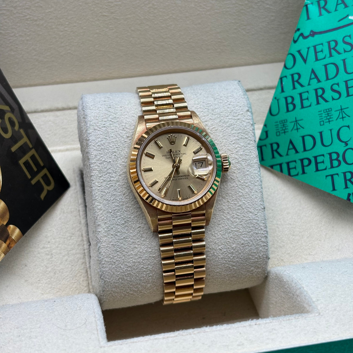 Rolex Lady-Datejust 26mm Champagne Dial 18kt Yellow Gold - Ref. 69178