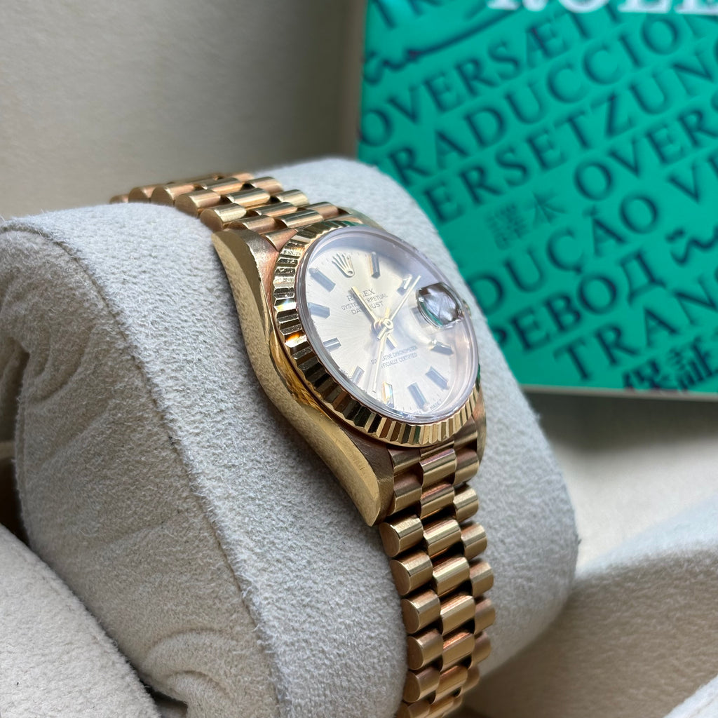 Rolex Lady-Datejust 26mm Champagne Dial 18kt Yellow Gold - Ref. 69178
