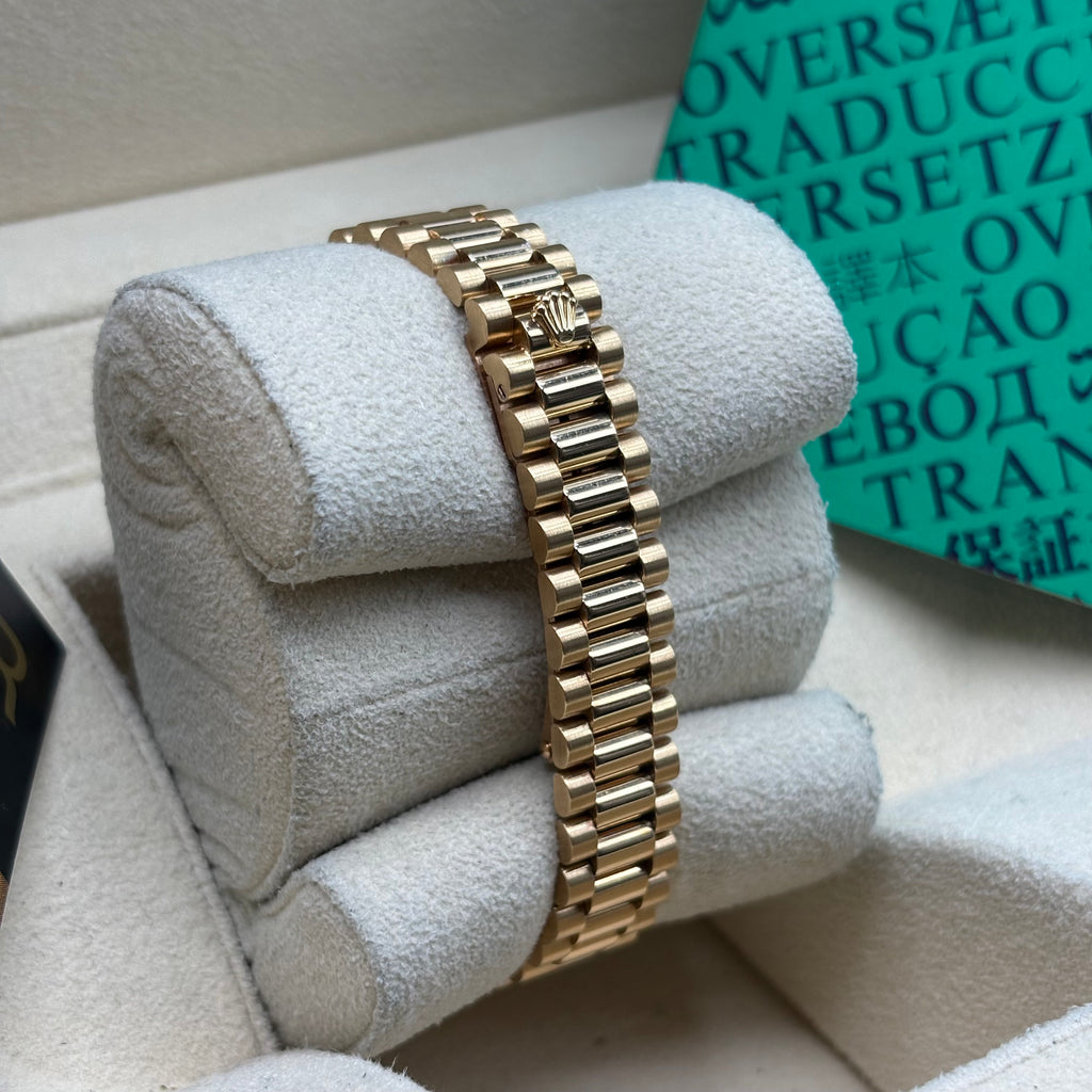 Rolex Lady-Datejust 26mm 18k Solid Gold President Factory Diamond Bezel / Dial 69268