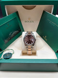 Rolex Datejust 41mm Chocolate Diamond Dial Oyster Band Full Set