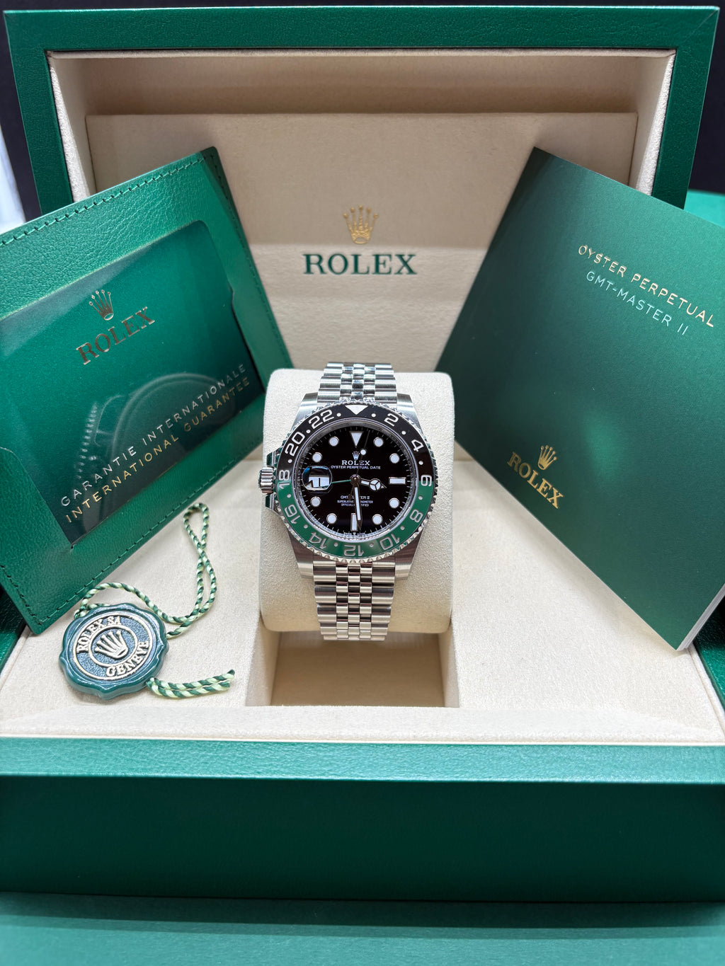 Rolex GMT-Master II "Sprite" Jubilee Bracelet Full Set