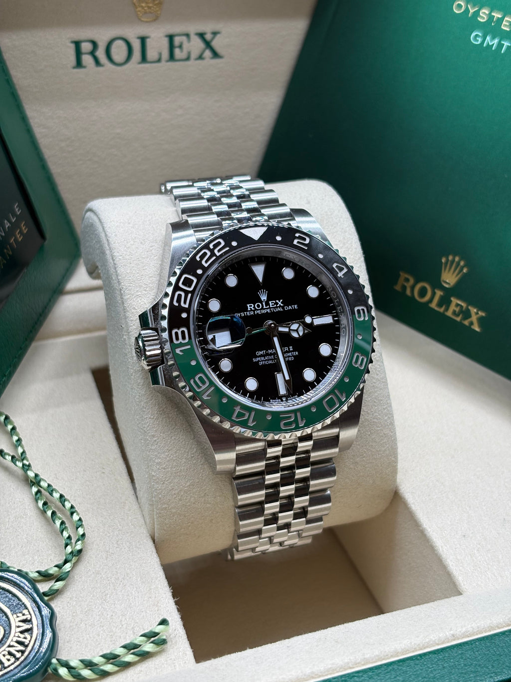 Rolex GMT-Master II "Sprite" Jubilee Bracelet Full Set