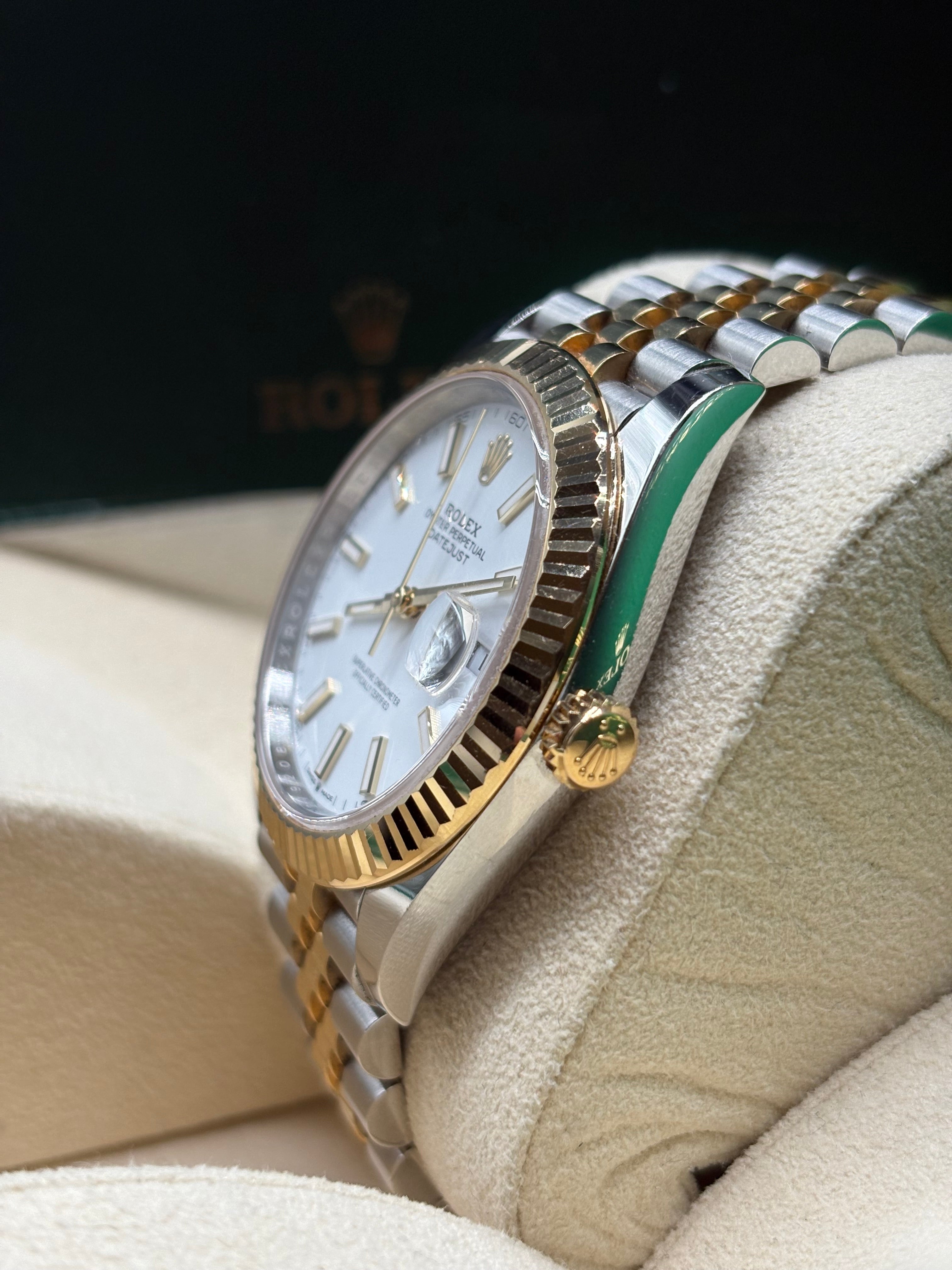 Rolex Datejust 41 White Dial Two Tone Jubilee Bracelet