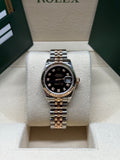Rolex Lady-Datejust 26mm Black Diamond Dial Hidden Clasp Full Set