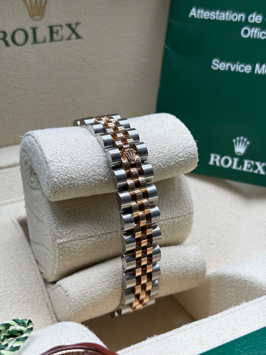 Rolex Lady-Datejust 26mm Silver Diamond Dial Hidden Clasp Full Set