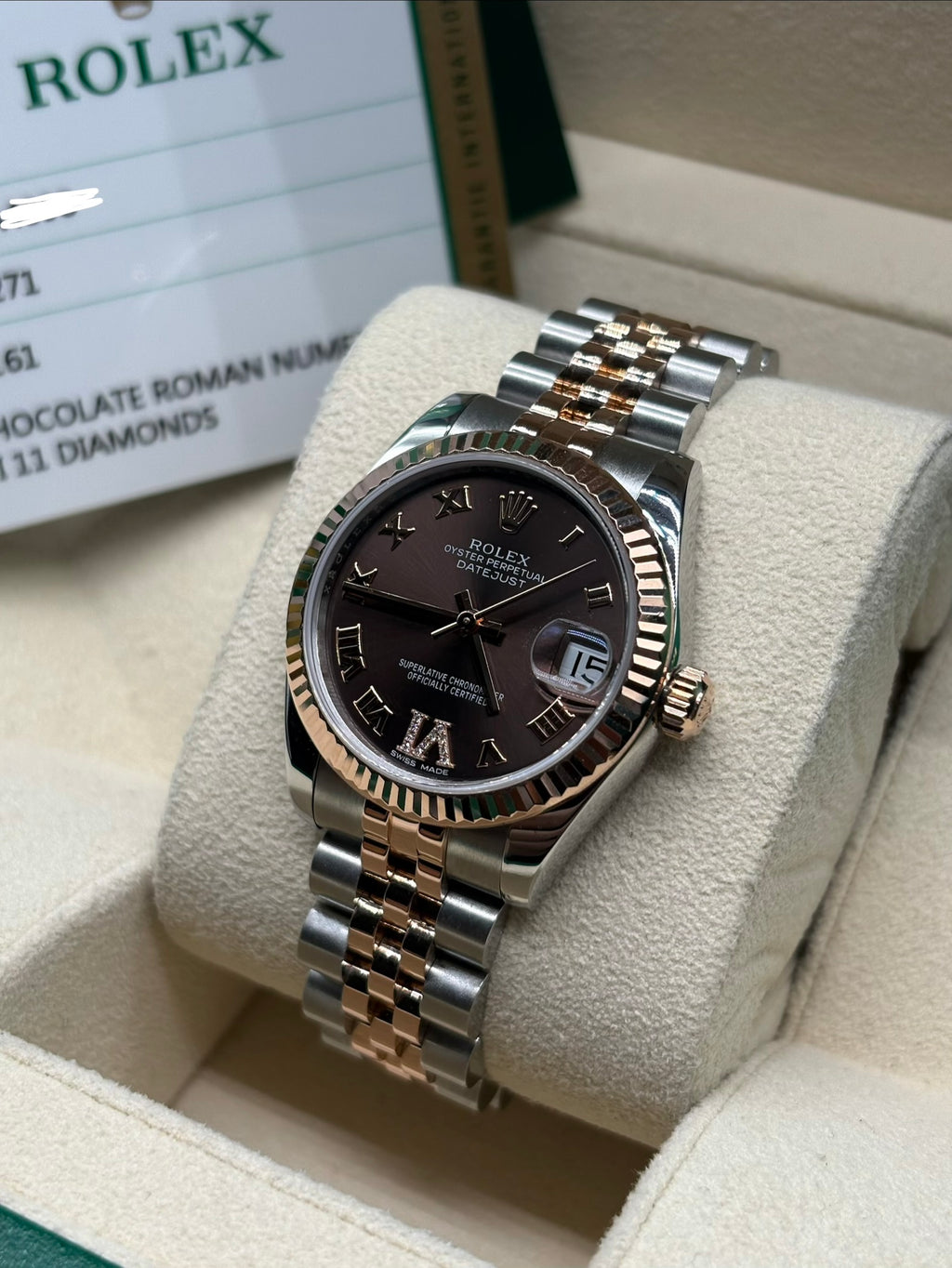 Rolex Datejust 31mm Chocolate Roman Dial Full Set