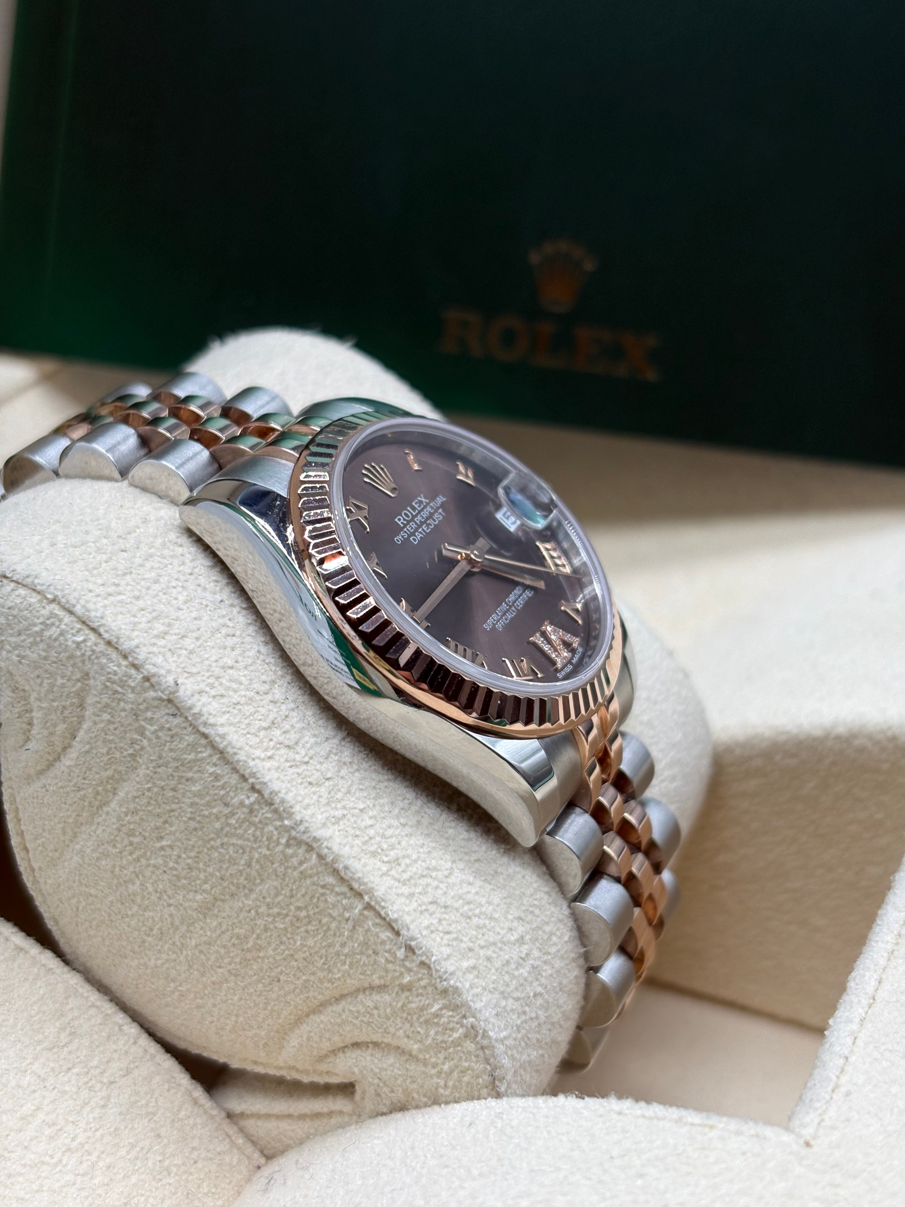 Rolex Datejust 31mm Chocolate Roman Dial Full Set