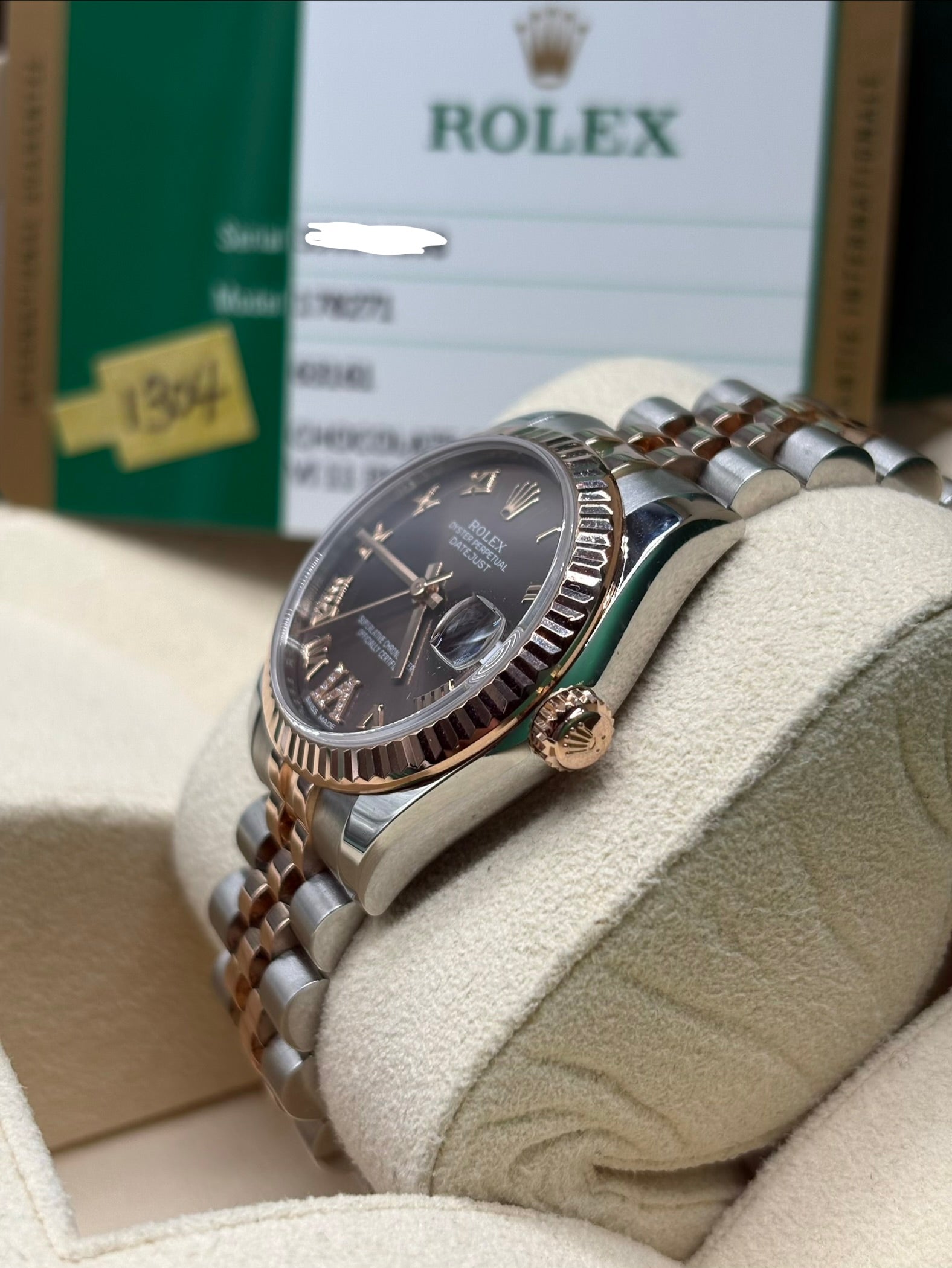 Rolex Datejust 31mm Chocolate Roman Dial Full Set