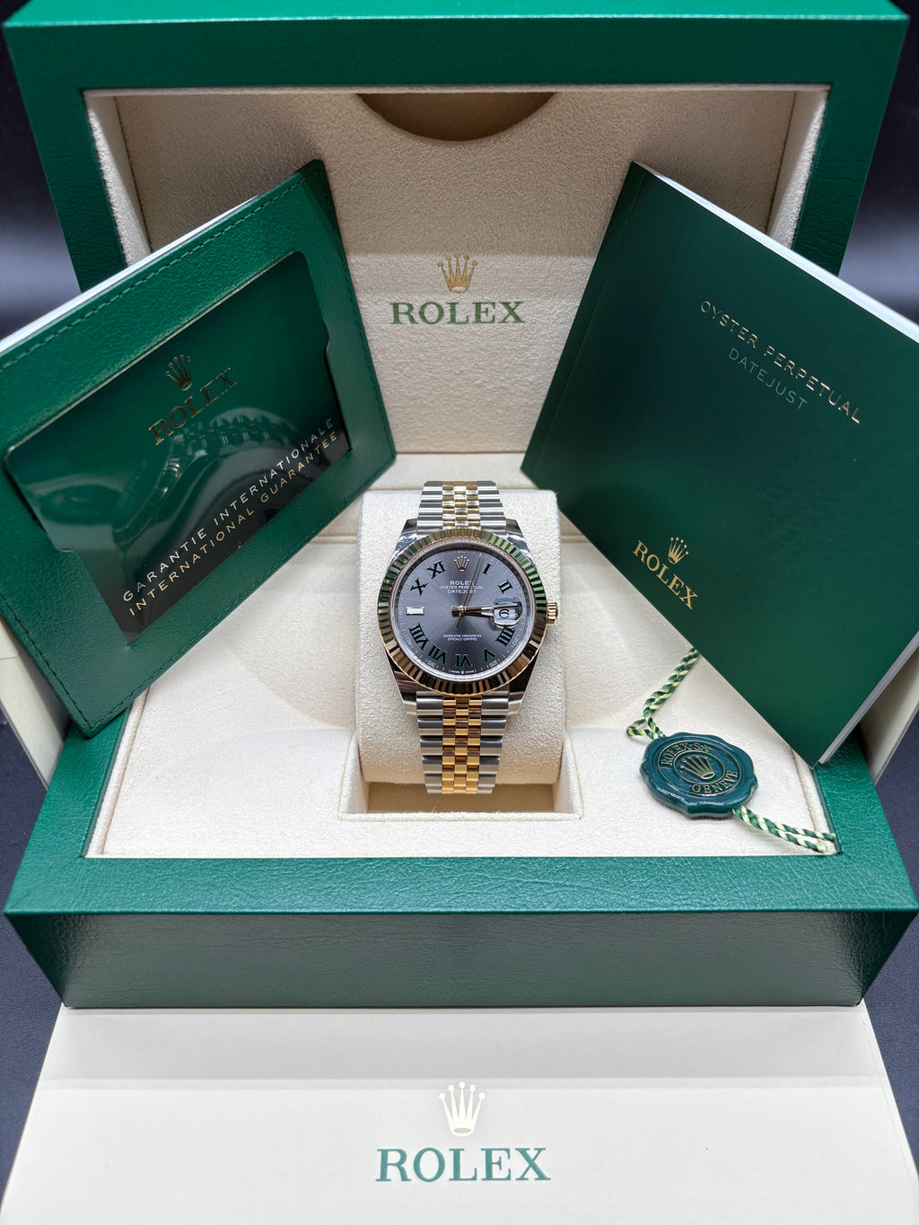Rolex Datejust 41mm Wimbledon Two Tone Full Set