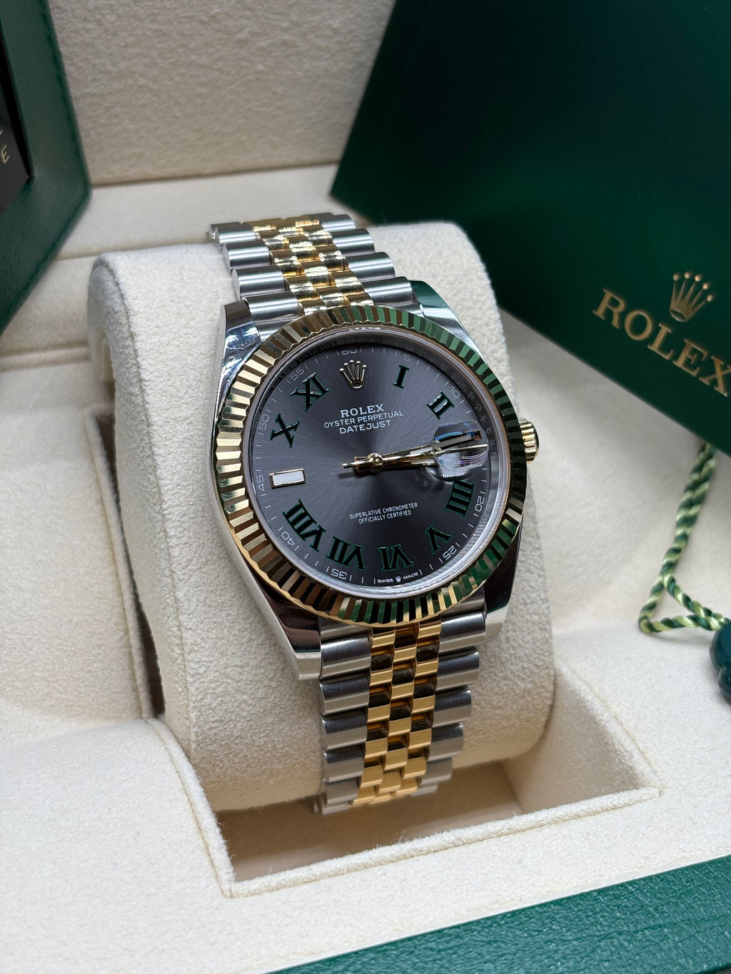Rolex Datejust 41mm Wimbledon Two Tone Full Set