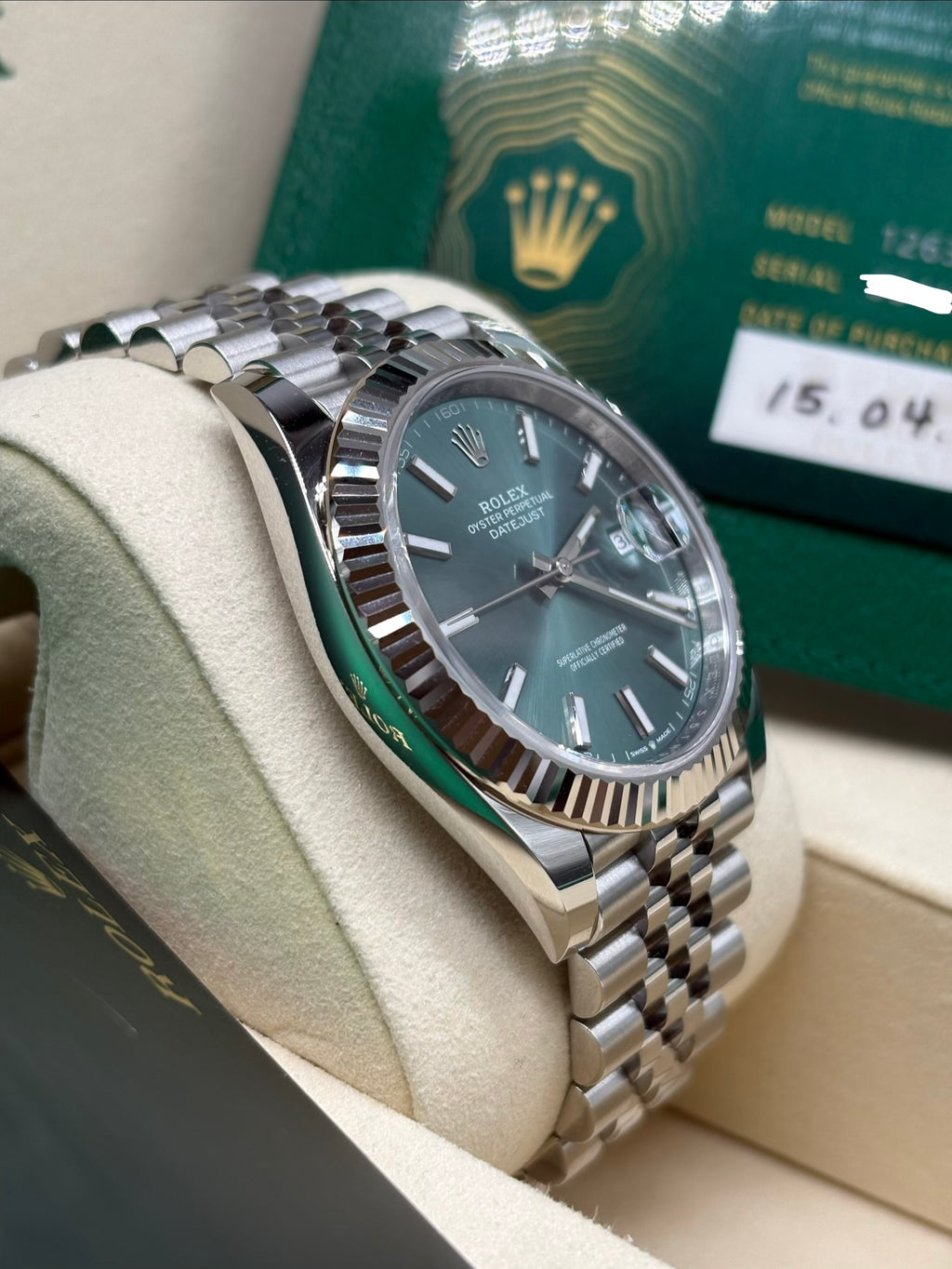 Rolex Datejust 41mm Mint Green Steel Jubilee Fluted 2026