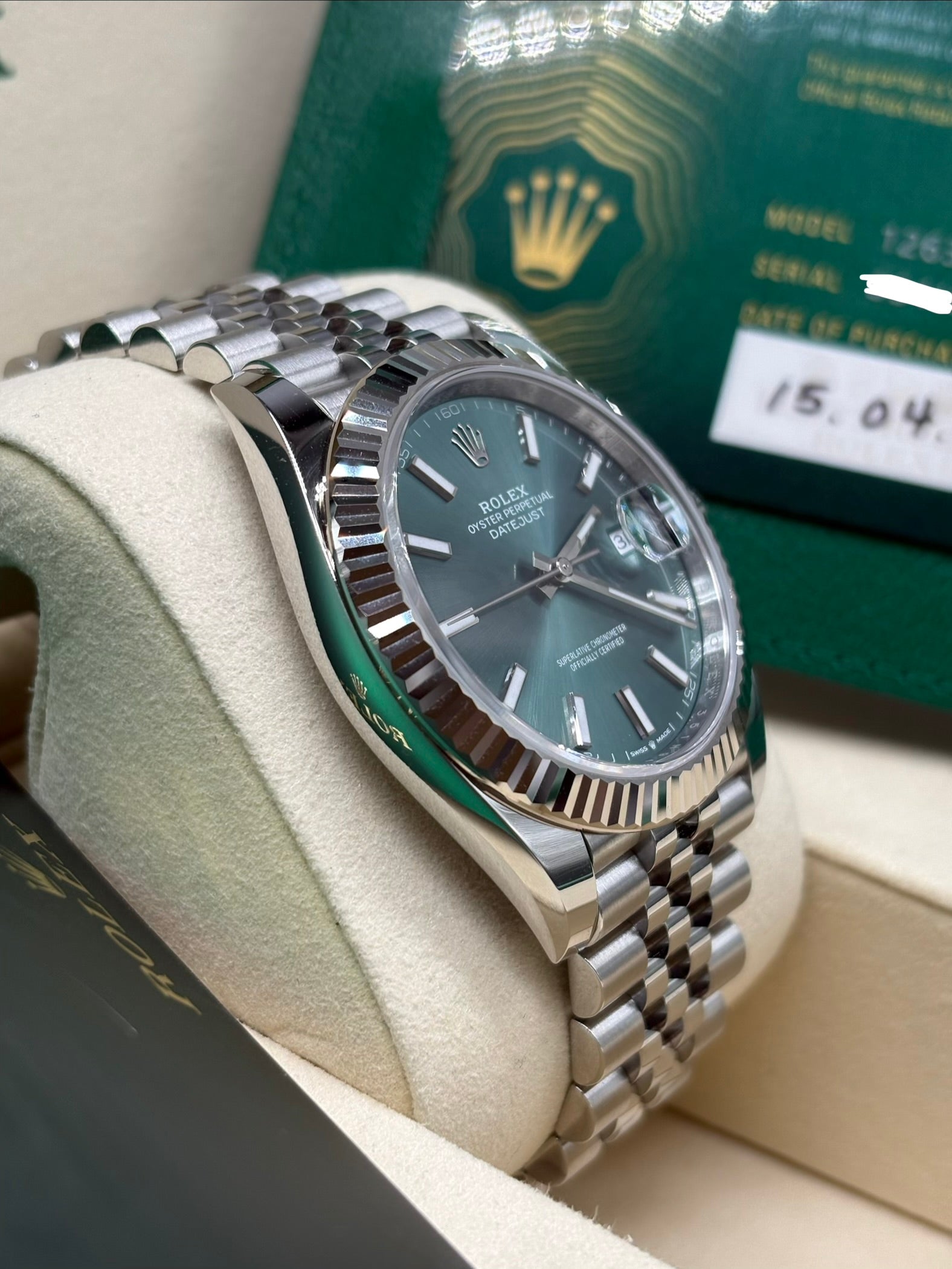 Rolex Datejust 41mm Mint Green Steel Jubilee Fluted 2026