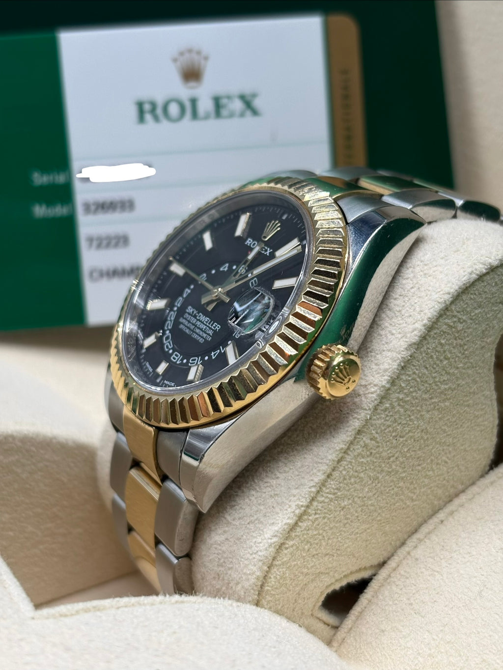 Rolex Sky-Dweller 42mm Two Tone Black Dial Oyster Bracelet