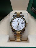 Rolex Datejust 41mm Silver Dial Two Tone Oyster Bracelet