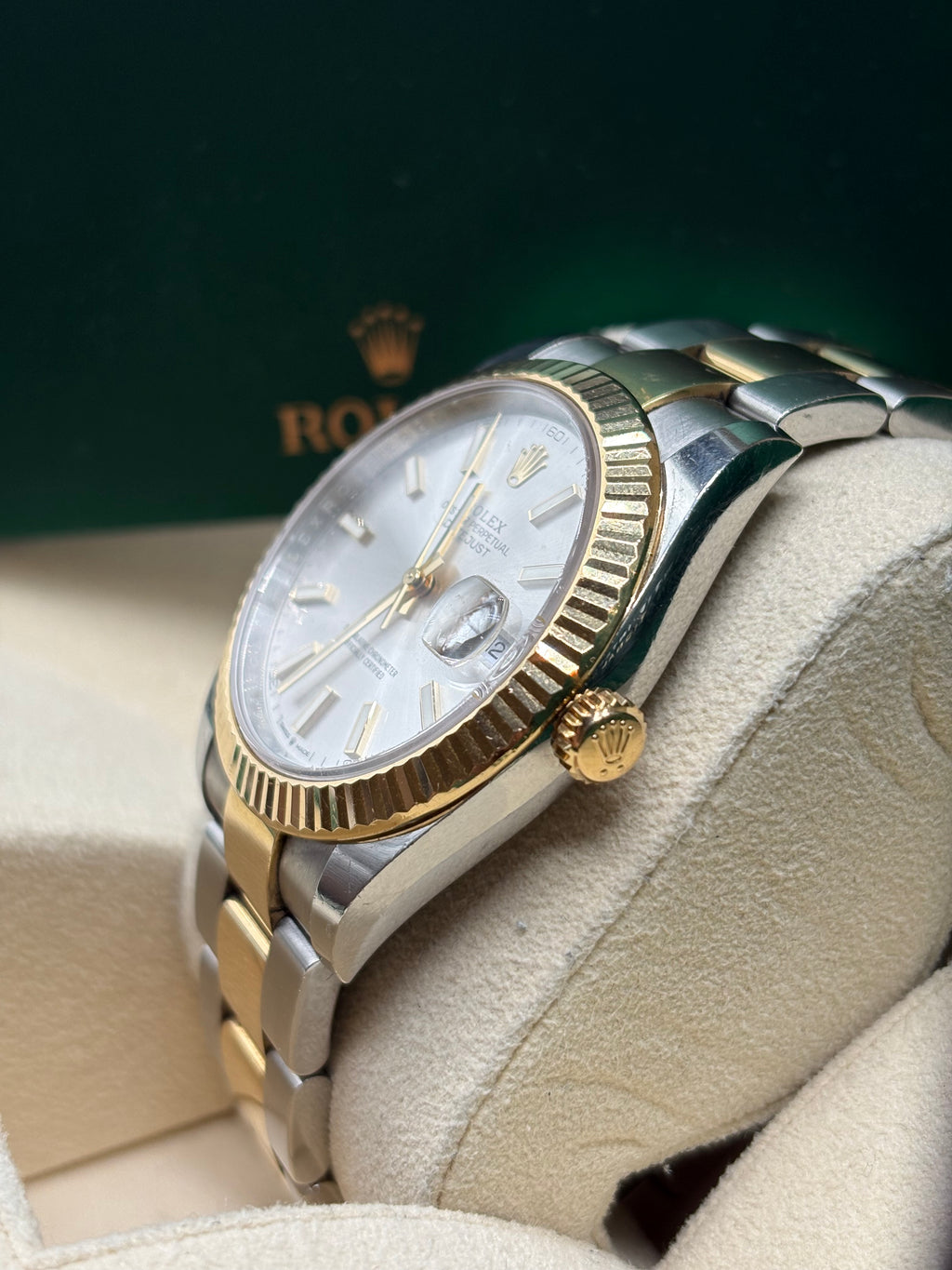 Rolex Datejust 41mm Silver Dial Two Tone Oyster Bracelet